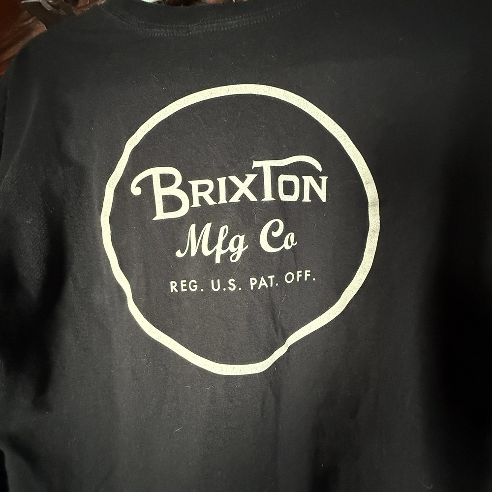 Brixton Manufacturing Long Sleeve Tshirt‎ Black Size M Unisex - Picture 5 of 5